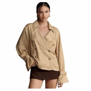 NWT! ANTHROPOLOGIE | Maeve Silky Trench Blouse. Size XS.